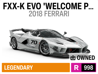 Ferrari FXX-K Evo Welcome Pack